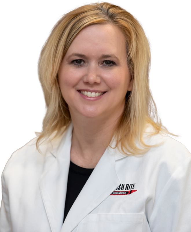 Heather Barnes, D.N.P., R.N., APRN, CPNP, O.N.C., is a certified pediatric nurse practitioner at Scottish Rite for Children in Frisco.