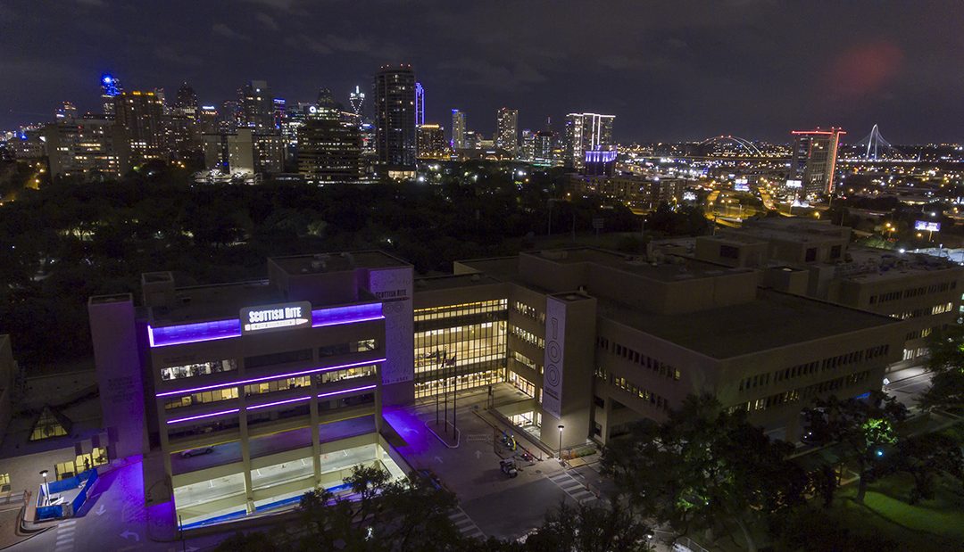 NBC DFW: Dallas Skyline to Glow Purple in Celebration of Scottish Rite for Children’s 100th Birthday